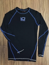 Camiseta Bioceramicas Ion One Negro Costura Azul